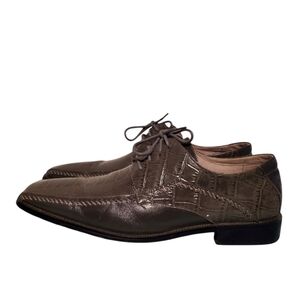 Stacy Adams Gray Leather Lace-Up Derby Dress Shoes Men's Size 12M